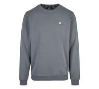 Rundhalspullover STARTER BLACK LABEL "Starter Black Label Herren Starter Essential Crewneck", Herren, Gr. S, grün (heavymetal), 65% Baumwolle, 35% Polyester, unifarben, casual, loose fit, Rundhals, La
