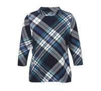 VIA APPIA DUE - Sweatshirt Stehkragen 3/4 Arm Druck dunkelblau multicol - Gr. - 54