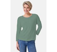 Sweatshirt STOOKER WOMEN "STCLEA Sweatshirt 3/4-Arm", Damen, Gr. 40/42, grün (feldspar grün), Sweatware, 46% Viskose, 30% Polyester, 24% Polyamid, regular fit, Rundhals, Sweatshirts Sweatshirt, Regula