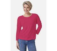 Sweatshirt STOOKER WOMEN "STCLEA Sweatshirt 3/4-Arm", Damen, Gr. 44/46, pink (pink cherry), Sweatware, 46% Viskose, 30% Polyester, 24% Polyamid, regular fit, Rundhals, Sweatshirts Sweatshirt, Regular