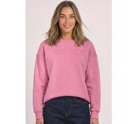 Sweatshirt STREET ONE, Damen, Gr. 36, pink (warm blush), Sweatware, 65% Baumwolle, 35% Polyester, unifarben, comfort fit, Rundhals, Bündchen, Sweatshirts Sweatshirt, mit Rundhalsausschnitt (65103461-3