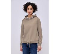 Sweatshirt STREET ONE, Damen, Gr. 42, light terra mocha, Sweatware, 60% Baumwolle, 40% Polyester, unifarben, comfort fit, ohne Ausschnitt, Bündchen, Sweatshirts Sweatshirt, in Unifarbe (21070239-42) l