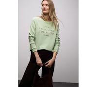 Street One Sweatshirt mit Artwork Damen Regular-Fit Rundhals Pale Mint Grün Gr. 42