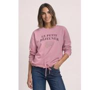 Sweatshirt STREET ONE, Damen, Gr. 44, rosa (vintage blush), Sweatware, 60% Baumwolle, 40% Polyester, bedruckt, normal, Rundhals, abgesteppt, Sweatshirts Sweatshirt, mit Wording-Print (16728534-44) vin
