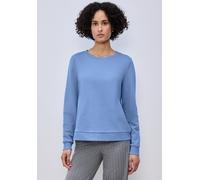 Street One Frauen Basic Sweatshirt in Blau, Gr: 46