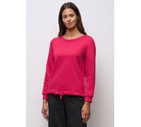 Sweatshirt STREET ONE, Damen, Gr. 46, pink (power berry), Sweatware, 60% Baumwolle, 40% Polyester, unifarben, gerade, Rundhals, Bündchen, Sweatshirts Sweatshirt, im soften Baumwoll-Mix (23564928-46) p