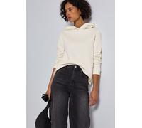 Sweatshirt STREET ONE, Damen, Gr. 46, soft beige, Sweatware, Obermaterial: 60% Baumwolle, 40% Polyester. Futter: 100% Baumwolle, unifarben, lässig geschnitten hüftbedeckend, Rundhals, Bündchen, Sweats