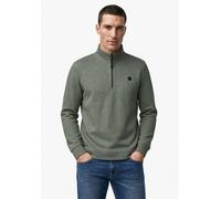 Sweatshirt STREET ONE MEN, Herren, Gr. 3XL (48), grün (willow grün), Sweatware, 60% Baumwolle, 40% Polyester, unifarben, normal, hoch geschlossener Ausschnitt, Bündchen, Sweatshirts Sweatshirt, mit St