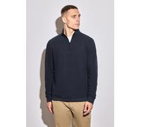 Sweatshirt STREET ONE MEN, Herren, Gr. L42, blau (night blau), Sweatware, 100% Baumwolle, unifarben, normal, ohne Ausschnitt, Bündchen, Sweatshirts, aus reiner Baumwolle (58781104-L) night blau