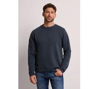Sweatshirt STREET ONE MEN, Herren, Gr. XL (44), schwarz ink blau, Sweatware, 100% Baumwolle, gestreift, normal, Rundhals, abgesteppt, Sweatshirts Sweatshirt, aus reiner Baumwolle (93770227-XL) schwarz