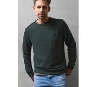 Sweatshirt STREET ONE MEN, Herren, Gr. XXL (46), grün (sea grün), Sweatware, 80% Baumwolle, 20% Polyester, Strukturmuster, normal, Rundhals, Rippbündchen, Sweatshirts Sweatshirt, Rundhalsausschnitt (3