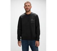 Sweatshirt STREET ONE MEN, Herren, Gr. XXL (46), schwarz, Sweatware, 80% Baumwolle, 20% Polyester, unifarben, normal, Rundhals, Rippbündchen, Sweatshirts Sweatshirt, im soften Baumwoll-Mix (11528428-X