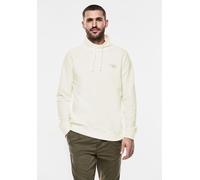 Sweatshirt STREET ONE MEN, Herren, Gr. XXL46, weiß (pearl weiß), Sweatware, 63% Polyester, 34% Baumwolle, 3% Elasthan, unifarben, gerade, hoch geschlossener Ausschnitt, breiter Bund, Sweatshirts Sweat