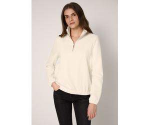 Sweatshirt STREET ONE STUDIO, Damen, Gr. 42, soft beige, Sweatware, 60% Baumwolle, 40% Polyester, unifarben, normal, hoch geschlossener Ausschnitt, Bündchen, Sweatshirts Sweatshirt, mit Stehkragen (13