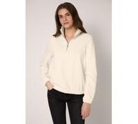 Sweatshirt STREET ONE STUDIO, Damen, Gr. 42, soft beige, Sweatware, 60% Baumwolle, 40% Polyester, unifarben, normal, hoch geschlossener Ausschnitt, Bündchen, Sweatshirts Sweatshirt, mit Stehkragen (13