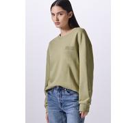 Sweatshirt STREET ONE STUDIO, Damen, Gr. 44, mild grün, Sweatware, 65% Baumwolle, 35% Polyester, unifarben, casual, normal, Rundhals, Langarm Bündchen, Sweatshirts, im soften Baumwoll-Mix (23884004-44