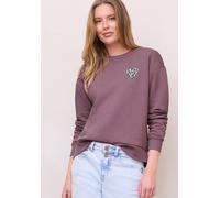 Sweatshirt STREET ONE STUDIO, Damen, Gr. 44, hazy rose, Sweatware, Obermaterial: 60% Baumwolle, 40% Polyester, unifarben, loose fit, Rundhals, Bündchen, Sweatshirts Sweatshirt, in Loose Shape (4590846