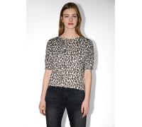 Sweatshirt STREET ONE STUDIO, Damen, Gr. 46, soft beige, Sweatware, 60% Viskose, 40% Baumwolle, normal, Rundhals, Rippbündchen, Sweatshirts Sweatshirt (89144417-46) soft beige