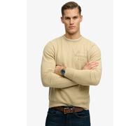 Sweatshirt SUPERDRY "1954 COMPANY RELAXED SWEAT", Herren, Gr. XL, beige (pumice stone beige marl), angeraute Sweatware, Obermaterial: 60% Baumwolle, 40% Polyester, meliert, relaxed fit normal, Rundhal