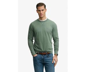 Sweatshirt SUPERDRY "CLASSIC ESSENTIAL SWEATSHIRT", Herren, Gr. M, l.pad grün, angeraute Sweatware, Obermaterial: 100% Baumwolle, unifarben, relaxed fit normal, Rundhals, Rippbündchen, Sweatshirts Swe