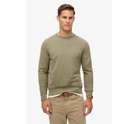 Sweatshirt SUPERDRY "CLASSIC ESSENTIAL SWEATSHIRT", Herren, Gr. XL, grün (light khaki grün), angeraute Sweatware, Obermaterial: 100% Baumwolle, unifarben, relaxed fit normal, Rundhals, Rippbündchen, S