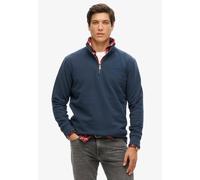 Superdry Sweatshirt mit Troyer-Kragen und Logo-Stitching in Dunkelblau, Größe L