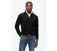 Superdry Essential Logo Henley Sweatshirt S Black