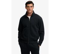 Sweatshirt SUPERDRY "ESSENTIAL LOGO TRACK TOP", Herren, Gr. M, schwarz (eclipse navy, navy), angeraute Sweatware, Obermaterial: 70% Baumwolle, 30% Polyester, meliert, loose fit normal, ohne Ausschnitt