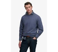 Sweatshirt SUPERDRY "ESSENTIAL STACKED LOGO CREW", Herren, Gr. M, soft navy, angeraute Sweatware, Obermaterial: 60% Baumwolle, 40% Polyester, bedruckt, relaxed fit normal, Rundhals, Rippbündchen, Swea