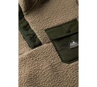 Sweatshirt SUPERDRY "FUJI FLEECE HENLEY", Herren, Gr. XL, beige (winter twig beige), angeraute Sweatware, Obermaterial: 100% Polyester, unifarben, relaxed fit normal, hoch geschlossener Ausschnitt, Ri