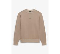 Sweatshirt SUPERDRY "MICRO LOGO CREW", Herren, Gr. 3XL, light beige, angeraute Sweatware, Obermaterial: 80% Baumwolle, 20% Polyester, unifarben, loose fit normal, Rundhals, Sweatshirts Sweatshirt, mit