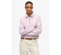 Sweatshirt SUPERDRY "SD&CO NEON COLLARED HALF ZIP", Damen, Gr. XS, parma violet lila, Sweatshirts Sweatshirt (76068262-XS)