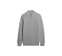 Sweatshirt SUPERDRY "Strickpullover Cotton Texture Henley", Herren, Gr. XL, grau (hellgrau), Obermaterial: 100% Baumwolle CO., Sweatshirts Sweatshirt (25823112-XL) hellgrau