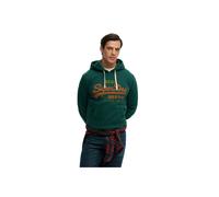 Sweatshirt SUPERDRY "Sweatshirt Vl Classic Hood", Herren, Gr. M, grün, Obermaterial: 80% Baumwolle CO. 20% Polyester PES., Sweatshirts Sweatshirt (12355515-M) grün