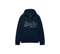Superdry Herren Hoodie - Vintage Logo Heritage Relaxed Hoodie, Kapuze, Print, Baumwollmix Dunkelblau / L L Blau