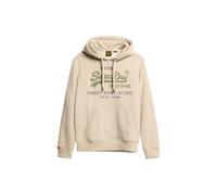 Superdry Herren Hoodie - Vl Heritage Relaxed Hood , Logo, einfarbig Beige L