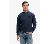 Sweatshirt SUPERDRY "VINTAGE ATHLETIC TONAL CREW", Herren, Gr. M, navy, angeraute Sweatware, Obermaterial: 100% Baumwolle, bedruckt, loose fit normal, Rundhals, Sweatshirts Sweatshirt (97961914-M) nav