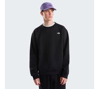 Sweatshirt THE NORTH FACE "M TNF ESSENTIAL SIMPLE DOME RELAXED CREW", Herren, Gr. M, tnf schwarz, angeraute Sweatware, Obermaterial: 52% Baumwolle, 48% Polyester, normal, Rundhals, angesetztes Bündche