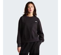 Sweatshirt THE NORTH FACE "W TNF ESSENTIAL SIMPLE DOME BOXY OS CREW", Damen, Gr. L, schwarz (tnf schwarz), angeraute Sweatware, Obermaterial: 68% Baumwolle, 32% Polyester, normal, Rundhals, angesetzte