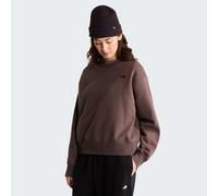 Sweatshirt THE NORTH FACE "W TNF ESSENTIAL SIMPLE DOME BOXY OS CREW", Damen, Gr. M, braun (smokey braun), angeraute Sweatware, Obermaterial: 68% Baumwolle, 32% Polyester, normal, Rundhals, angesetztes