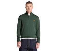 Sweatshirt TIMBERLAND "WILLIAMS RIVER - Cotton 1/4 Zip Swe", Herren, Gr. L, grün (sycamore), Obermaterial: 100% Baumwolle, Sweatshirts Sweatshirt, mit 1/4-Zip-Verschluss, aus Baumwolle, auch in großen