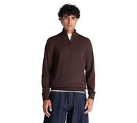 Sweatshirt TIMBERLAND "WILLIAMS RIVER - Cotton 1/4 Zip Swe", Herren, Gr. M, braun (mole heather), Obermaterial: 100% Baumwolle, Sweatshirts Sweatshirt, mit 1/4-Zip-Verschluss, aus Baumwolle, auch in g