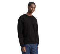 Sweatshirt TOM TAILOR DENIM, Herren, Gr. M, schwarz, Sweatware, Obermaterial: 70% Baumwolle, 30% Polyester, unifarben, regular fit normal, Rundhals, Rippbündchen, Sweatshirts, mit Logo Stickerei (8864