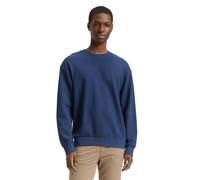 Sweatshirt TOM TAILOR DENIM, Herren, Gr. XXL, ocean night blau, Sweatware, Obermaterial: 100% Baumwolle, unifarben, regular fit normal, Rundhals, Rippbündchen, Sweatshirts Sweatshirt, mit Rippbündchen