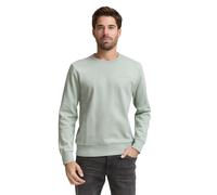 Sweatshirt TOM TAILOR, Herren, Gr. 3XL, grün (soft grauish grün), Sweatware, Obermaterial: 70% Baumwolle, 30% Polyester, unifarben, regular fit normal, Rundhals, Rippbündchen, Sweatshirts Sweatshirt,