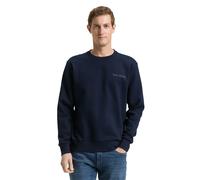Tom Tailor Herren Sweatshirt PRINTED CREW NECK 1048603 Rundhalsausschnitt Sky Captain Blue XL