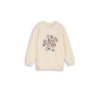 Sweatshirt TOM TAILOR, Damen, Gr. 104/110, light almond, Sweatware, Obermaterial: 70% Baumwolle, 30% Polyester, bedruckt, oversize normal, Rundhals, Rippbündchen, Sweatshirts Sweatshirt, mit Print (50