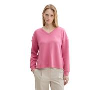 Sweatshirt TOM TAILOR "Scuba" Gr. L (40), pink (pink velvet) Damen Sweatshirts (73910812-L) pink velvet