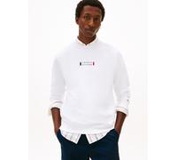 Tommy Hilfiger Brand Love Sweatshirt für Herren, MW0MW41428, Weiß, Größe L, Weiß (Weiß), L