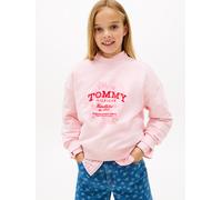 Sweatshirt TOMMY HILFIGER, Mädchen, Gr. 12 (152), duchess pink, Sweatware, Obermaterial: 78% Baumwolle, 18% Polyester, 4% Elasthan, regular fit normal, Rundhals, eingesetzt Rippbündchen, Sweatshirts S